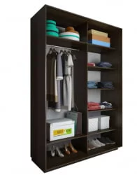 Шкаф-купе 3 двери с зеркалом Акцент-Вера КР 2400х600  Дуб молочный