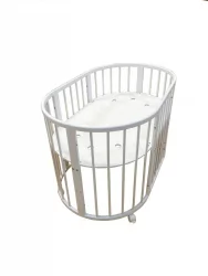 Люлька для новорожденных Merry Happy Mini матовая Белая (3 в 1)