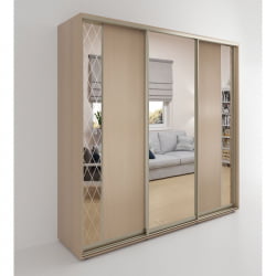 Шкаф-купе 3-х дверный Акцент-Вера ДР 2400х600 Дуб молочный