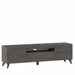 Тумба под ТВ Бруклин 1600 с опорами Оникс Серый глянец