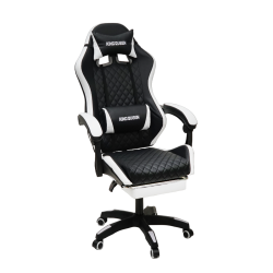 Геймерское кресло 892-1 цвет черный/белый с массажем 892-1-black-white-mass