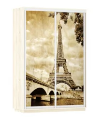 Шкаф-купе двухдверный Экспресс Дуо 1600х2400h Париж/Дуб сонома