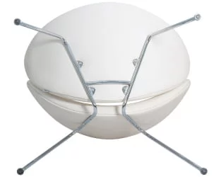 Кресло дизайнерское DOBRIN EMILY Белый винил YP17