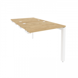 Стол-приставка двойной на П-образном м/к к опорным элем. ONIX O.MP-D.SPR-0.7 Тиквуд Светлый/Белый