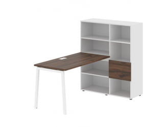 Рабочая станция EDIS ELRST 1113 Дуб Денвер темный Белый Белый