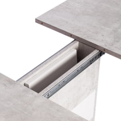 Раздвижной стол SMART ЛДСП, 105-140х68,6х75 см, Белый бетон/Белый