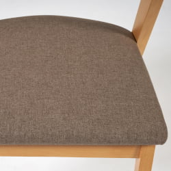 Стул мягкое сидение VERSA (Верса) каркас бук, сиденье ткань, 54,5*56*74см, Натуральный + Коричневый