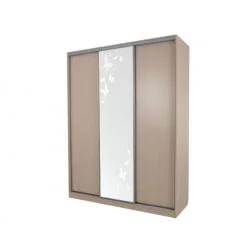 Шкаф-купе Бассо 1-600 бабочки Дуб млечный