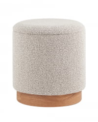 Пуф с ящиком Холли S букле бежевый