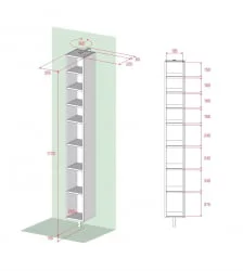 Дизайнерский шкаф Спика Шелф Белый