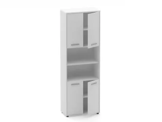 Шкаф 5 широкий закрытый с 2 -мя открытыми полками Deka 10.23.121 Белый
