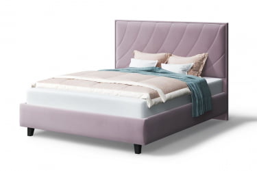 Кровать СОФИЯ 2000*1600мм (на опорах), велюр NEO 15 (лиловый), (б/основания, б/матраса)