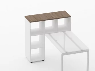 Стеллаж к столу Deka 9.07.11 Дуб Верцаска/Белый