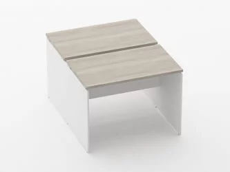 Квадратный стол Deka ЛДСП каркас 75.125.10 Дуб Сантана светлый/Белый