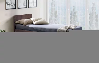 Кровать с ящиками на уголках №4 ЛДСП 800*2000 Ясень Анкор темный