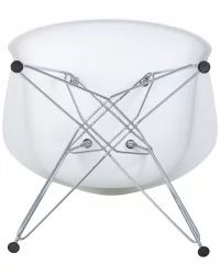 Стул обеденный DOBRIN DAW CHROME Белый