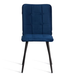 Металлический стул Bari LT, велюр, Blue (синий), 41х55х89 см