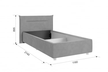 Кровать 0.9 Квест с основанием ZO.KM0.9-03 медовый (велюр)