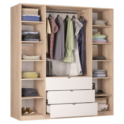 Шкаф распашный R-198х180х60-3-TR-M(ДМ)