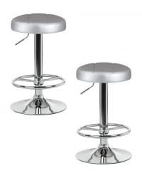 Табурет барный DOBRIN BRUNO (серебряный) 2 шт