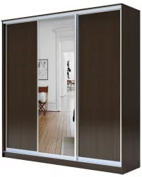 Шкаф-купе 3 двери с зеркалом Хит-23-20-151 Аруба Венге