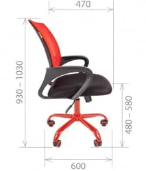 Компьютерное кресло CHAIRMAN 696 CMet Красный