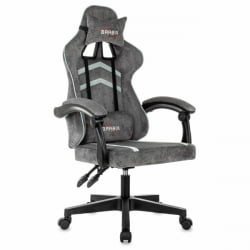 Кресло компьютерное BRABIX Shooter GM-12, 2 подушки, ткань, серое