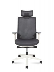 Кресло руководителя RUBY white frame Черный