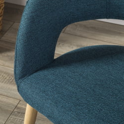 Кресло Hugs синий/нат.дуб