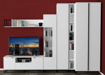 Полка в гостиную City средняя белый