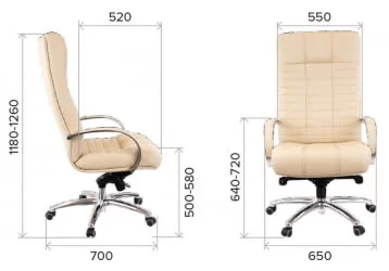 Кресло руководителя Atlant AL M экокожа Бежевый