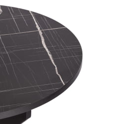 Обеденный стол MANZANA ЛДСП/HPL/металл, 80 х 80 х 75 см, Мрамор черный/черный