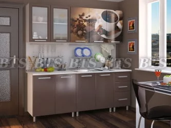 Маленькая кухня 2,0 м Люкс Шоколад