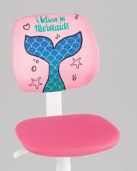 Кресло компьютерное детское ЛОЛО Mermaid Tail пластик белый