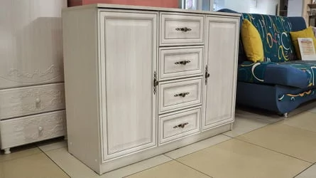 Комод в спальню Габриэлла 06.65 Вудлайн кремовый Аруша венге