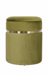 Пуф Миранда с ящиком велюр Оливковый