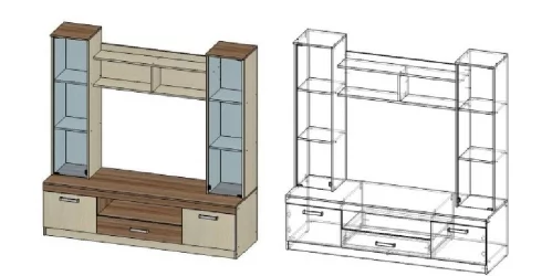 Гостиная Атлантида-2 Венге-дуб Белфорд