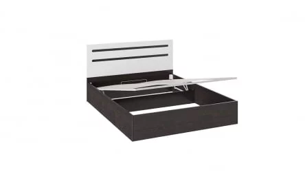 Кровать с подъёмным механизмом Фьюжн ТД-260.01.04 Белый глянец Венге Линум