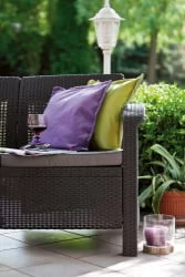 Диван трехместный Corfu Love Seat max коричневый