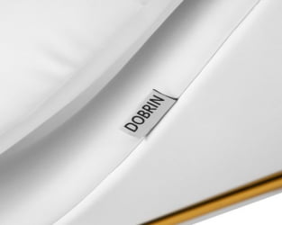 Кресло дизайнерское DOBRIN EMILY (белый винил YP17, золотое основание) 2 шт