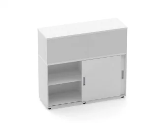 Тумба комбинированная высокая для рабочего модуля Deka 9.04.125 Белый