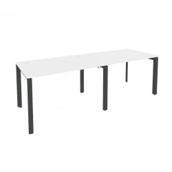 Рабочая станция на П-образном м/к ОНИКС О.МП-РС-2.2.8 Белый Бриллиант/Антрацит / ONIX O.MP-RS-2.2.8