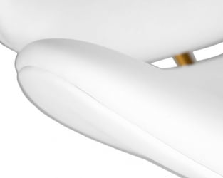 Кресло дизайнерское DOBRIN EMILY (белый винил YP17, золотое основание) 2 шт