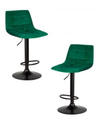 Стул барный DOBRIN TAILOR BLACK (зеленый велюр (MJ9-88)) 2 шт