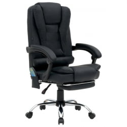 Кресло офисное CРОМЕКС (КРОМЕКС) Лоунге МС-007 экокожа черное / CROMEX Lounge MS-007