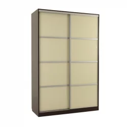 Шкаф для гостиной со стеклянными дверьми Гранд 2-600 Венге / Крем