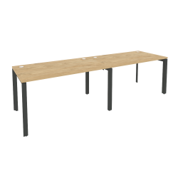 Рабочая станция на П-образном м/к ONIX O.MP-RS-2.3.8 Тиквуд Светлый/Антрацит