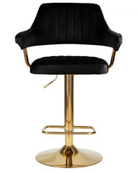 Стул барный DOBRIN CHARLY GOLD (черный велюр (MJ9-101)) 2 шт