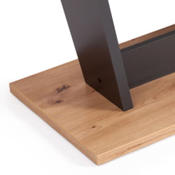 Обеденный стол FOX раздвижной ЛДСП, 68.6x110-145x75 см, Дуб артисан/Графит