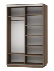 Шкаф-купе двухдверный Экспресс Дуо 1400х2400h Сакура/Ясень шимо тёмный